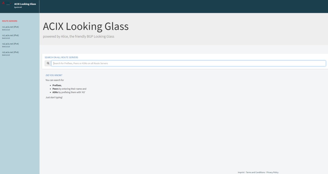 UAE-IX Looking Glass ACIX looking glass